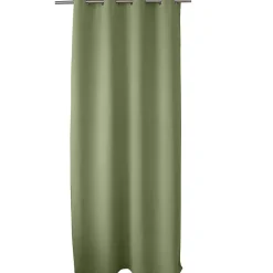 Rideau occultant fil noir avec 8 œillets (140x240 cm - Vert Olive)