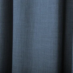 Rideau occultant galon fronceur, tissu effet tissé bleu marine H.300 x l.140cm, GoodHome Novan