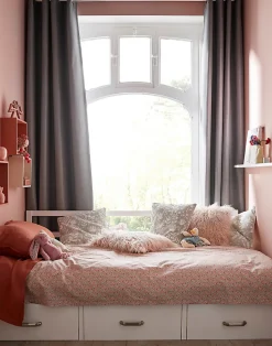 Rideau occultant GoodHome Moggo gris foncé l.140 x H.260 cm