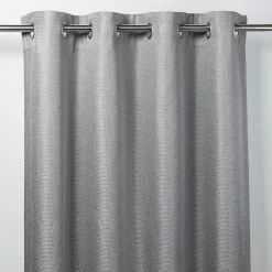Rideau occultant GoodHome Moggo gris l.140 x H.260 cm
