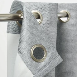 Rideau occultant GoodHome Moggo gris l.140 x H.260 cm