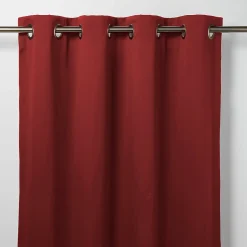 Rideau occultant GoodHome Vestris rouge l.140 x H.260 cm