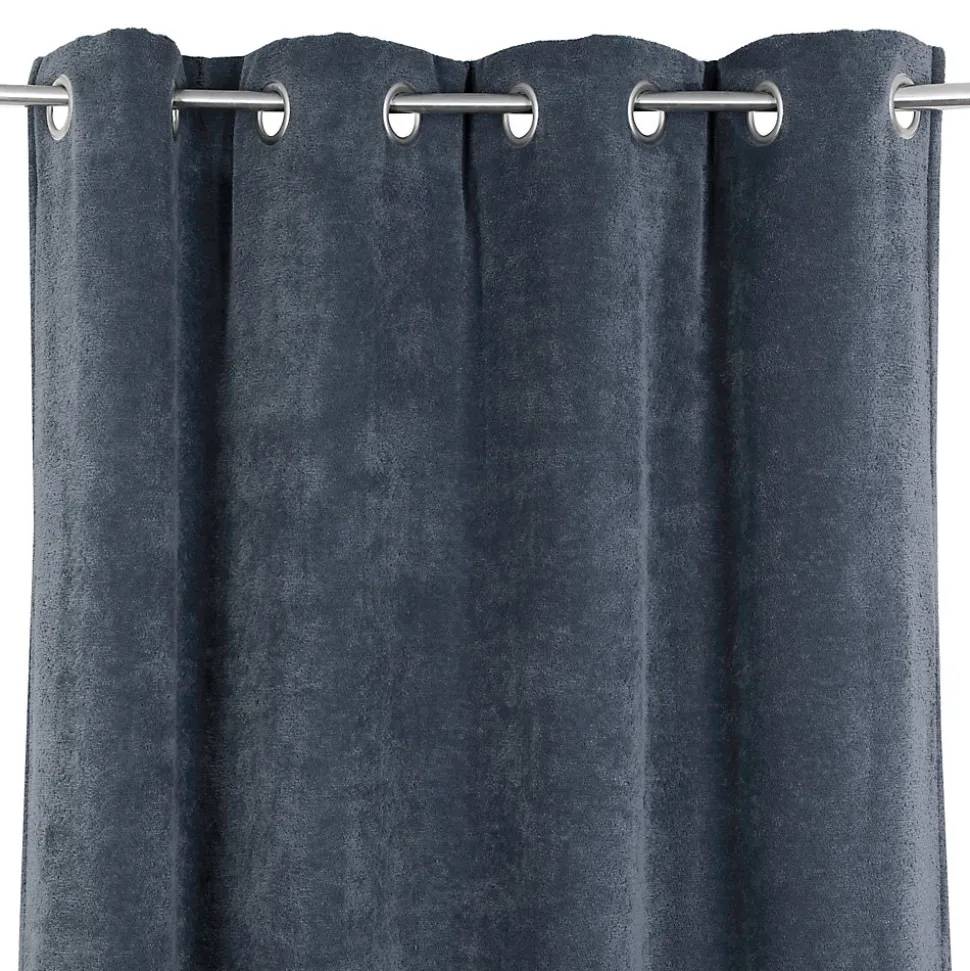 Rideau occultant GoodHome Cather bleu marine H. 260 x l.140 cm