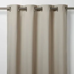 Rideau occultant GoodHome Vestris coloris naturel l.140 x h.260 cm