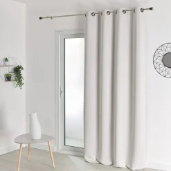 Rideau occultant ignifugé M1 non feu (240x260 cm - Blanc cassé)