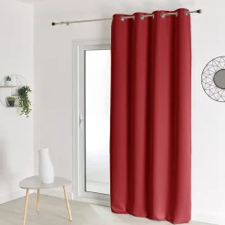 Rideau occultant ignifugé M1 non feu (140x260 cm - Rouge)