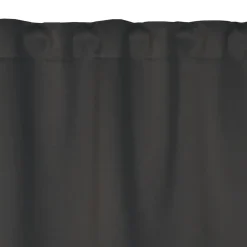 Rideau occultant ignifugé 100% en polyester, 140x260 cm, gris foncé, finition galon fronceur