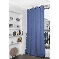 Rideau Occultant Non-Feu M1 Oeillets Bleu MC666 140 x 260 (LxH)