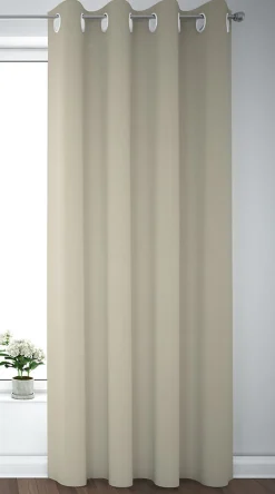 Rideau occultant Novan GoodHome coloris naturel l.260 x l.140 cm