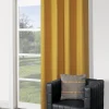 Rideau occultant ocre chiné aspect lin l.140 x H.240cm