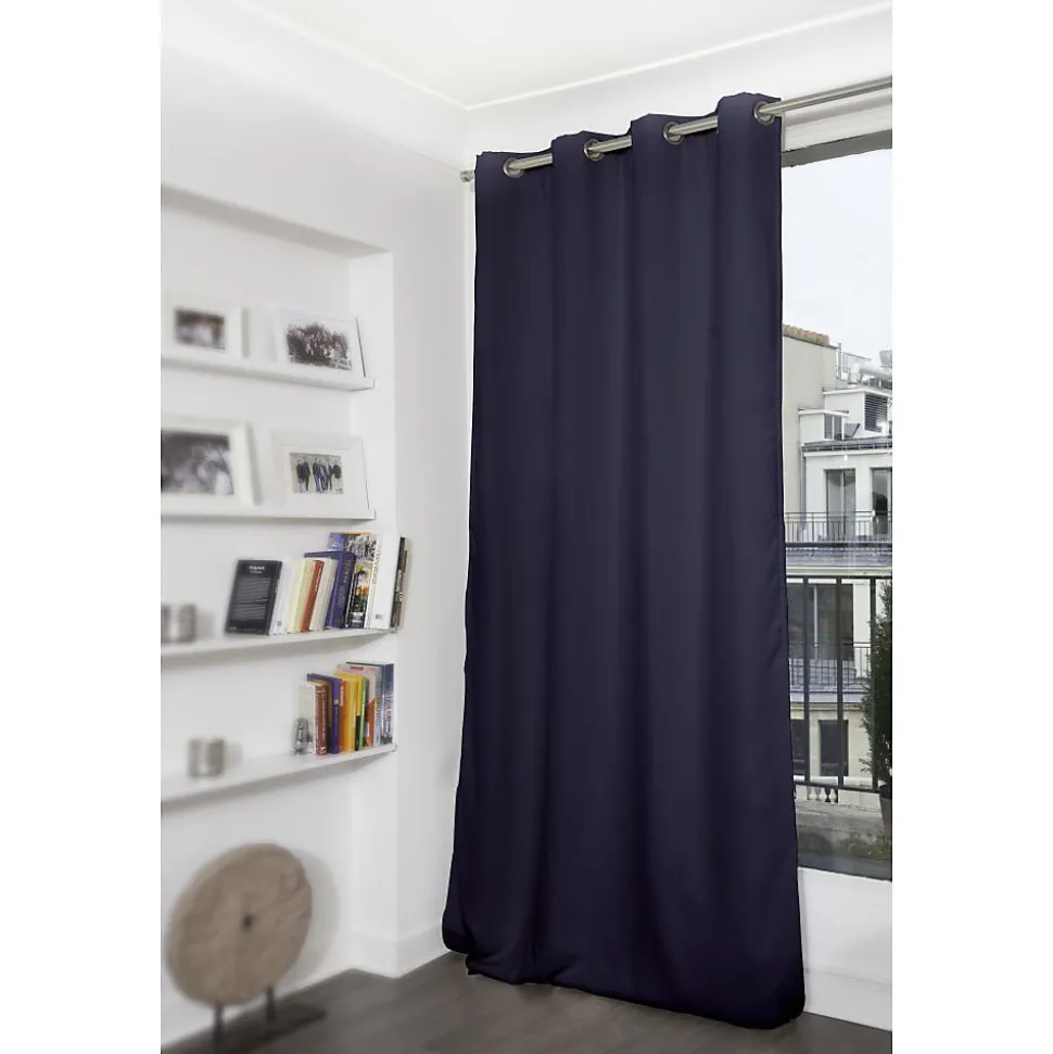 Rideau Occultant Oeillets Bleu MC412 140 x 300 (LxH)