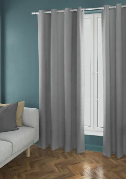 Rideau occultant phonique Louca Ornami gris perle l.140 x h.240 cm