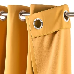 Rideau occultant thermique Vestris GoodHome jaune L.260 x l.140 cm