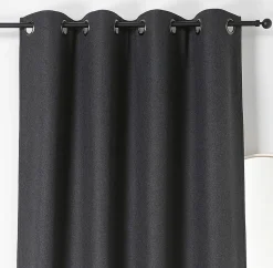 Rideau occultant thermique Boreal Linder anthracite L.260 x l.140 cm