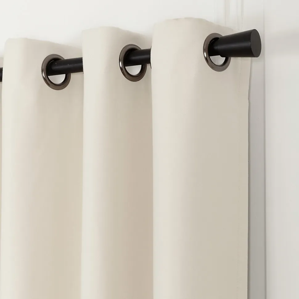Rideau occultant thermique doublé à œillets uni blanc coquille L.250 x l.130 cm, Rocle Moondream
