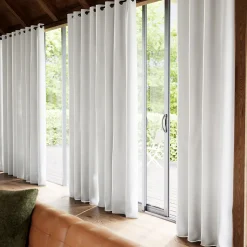 Rideau occultant thermique à œillets effet tissé gris clair L.260 x l.140cm, GoodHome Vestris