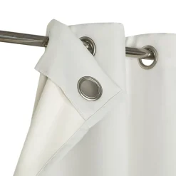 Rideau occultant thermique à œillets effet tissé gris clair L.260 x l.140cm, GoodHome Vestris