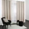 Rideau occultant thermique à oeillets blanc écru L.240 x l.135cm, JBY Creation