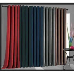 Rideau occultant thermique piment 140 x 260 cm