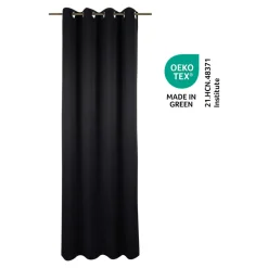 Rideau occultant thermique Vestris GoodHome noir L.260 x l.140 cm
