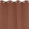 Rideau occultant thermique à oeillets terracotta L.240 x l.135cm, JBY Creation