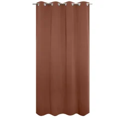 Rideau occultant thermique à oeillets terracotta L.240 x l.135cm, JBY Creation