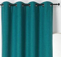 Rideau occultant thermique Boreal Linder bleu L.260 x l.140 cm