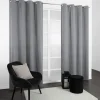 Rideau occultant thermique à oeillets gris clair L.240 x l.135cm, JBY Creation