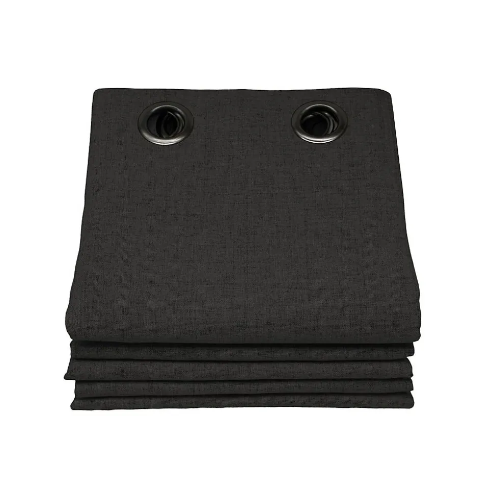 Rideau Occultant Total Effet Lin Oeillets Gris MC713 130 x 260 (LxH)