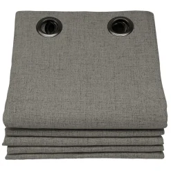 Rideau Occultant Total Effet Lin Oeillets Gris MC740 130 x 260 (LxH)