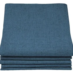 Rideau Occultant Total Effet Lin Galon fronceur Bleu MC56 130 x 260 (LxH)