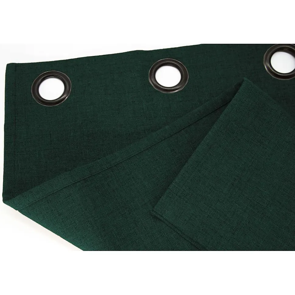 Rideau Occultant Total Effet Lin Oeillets Vert MC228 130 x 260 (LxH)