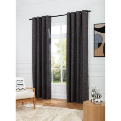 Rideau Occultant Total Oeillets Noir MC710 130 x 260 (LxH)