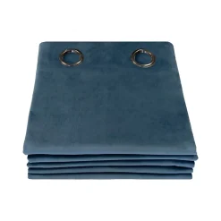 Rideau Occultant Total Velours Oeillets Bleu MC56 135 x 260 (LxH)
