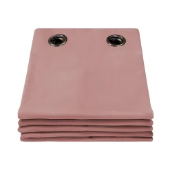 Rideau Occultant Total Velours Oeillets Rose MC343 135 x 260 (LxH)