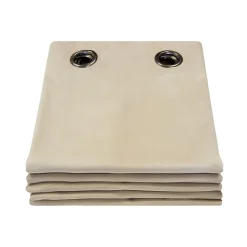 Rideau Occultant Total Velours Oeillets Beige MC15 135 x 260 (LxH)