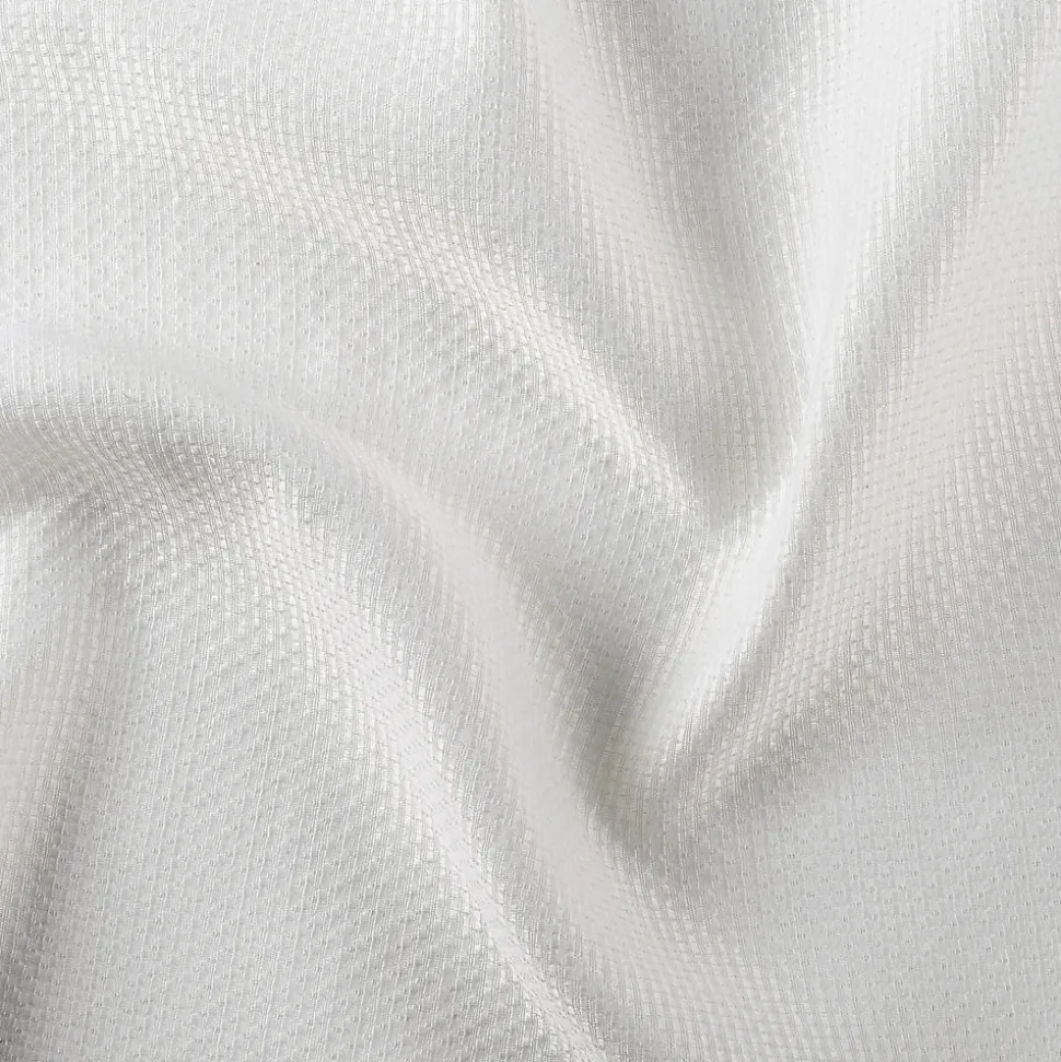 Rideau phonique coton et chanvre tressage naturel (140x240 cm - Blanc)