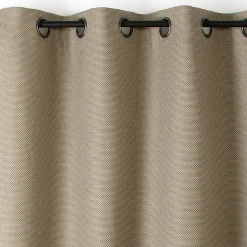 Rideau phonique coton et chanvre tressage naturel (140x240 cm - Vert)