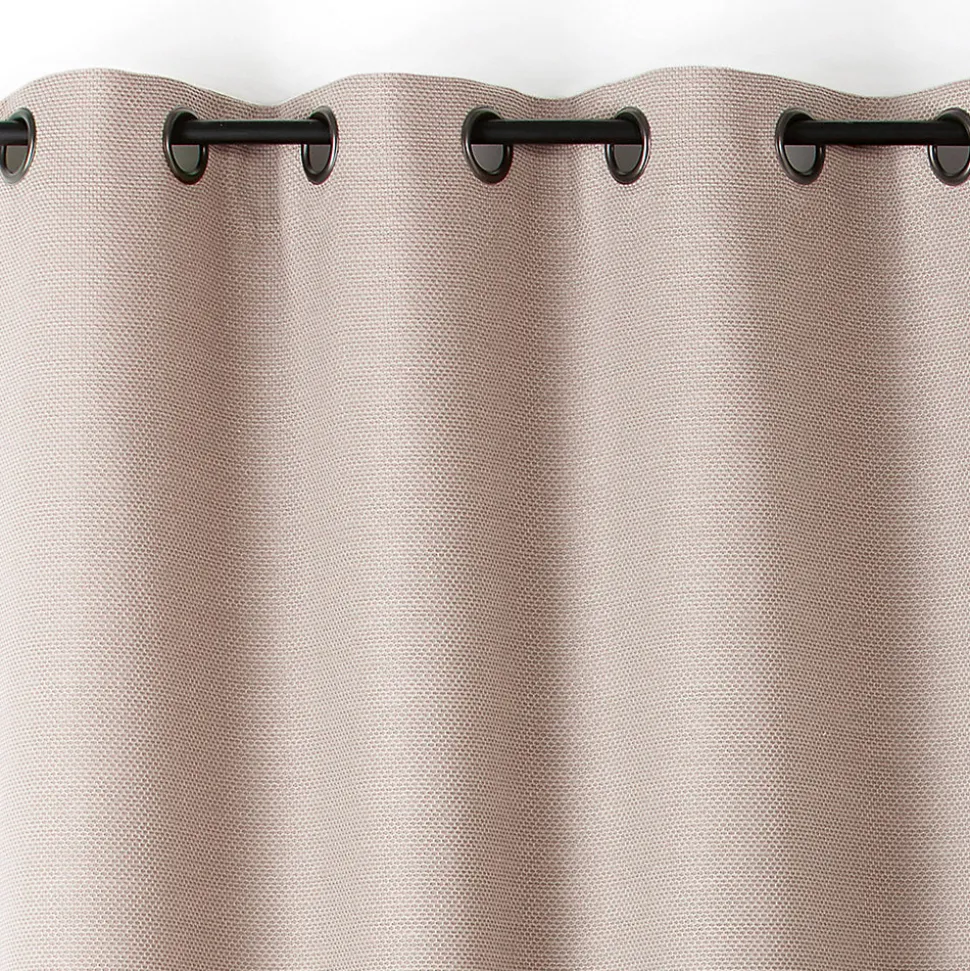 Rideau phonique coton et chanvre tressage naturel (140x240 cm - Ecru)