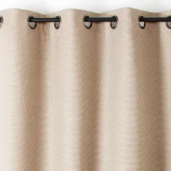 Rideau phonique coton et chanvre tressage naturel (140x240 cm - Beige)