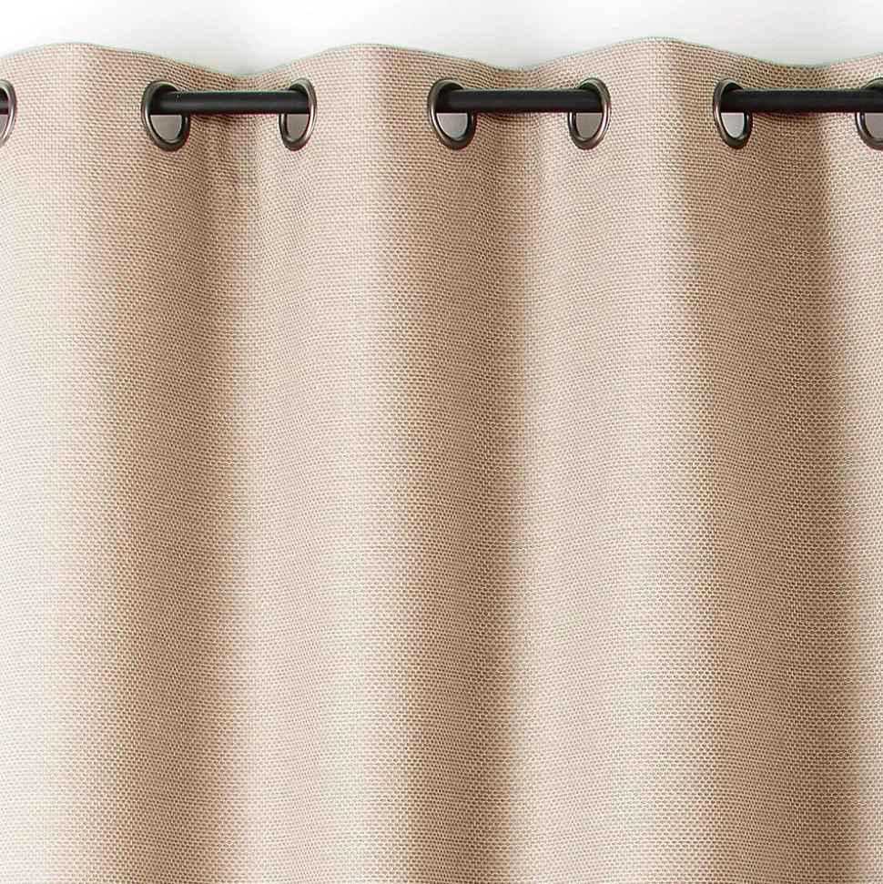 Rideau phonique coton et chanvre tressage naturel (140x240 cm - Beige)