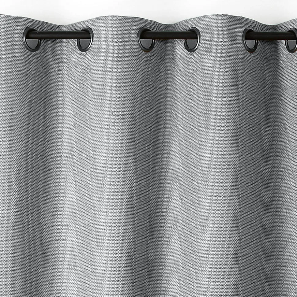 Rideau phonique coton et chanvre tressage naturel (140x240 cm - Bleu)