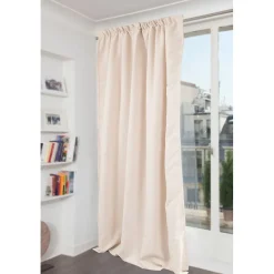 Rideau phonique Galon fronceur - Beige MC634 140 x 300 (LxH) MOONDREAM