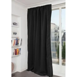 Rideau phonique Galon fronceur - Noir MC710 140 x 260 (LxH) MOONDREAM