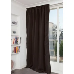 Rideau phonique Galon fronceur - Marron MC610 140 x 260 (LxH) MOONDREAM