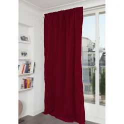 Rideau phonique Galon fronceur - Rouge MC330 140 x 260 (LxH) MOONDREAM