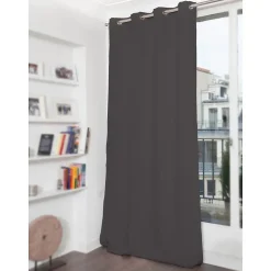 Rideau phonique Oeillets - Gris MC732 140 x 180 (LxH) MOONDREAM