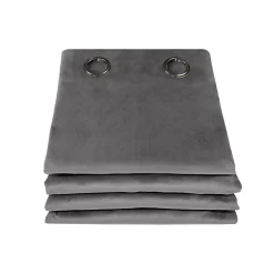 Rideau phonique séparateur pièce Oeillet + bas ourlet Gris MC09 135 x 250 (LxH)