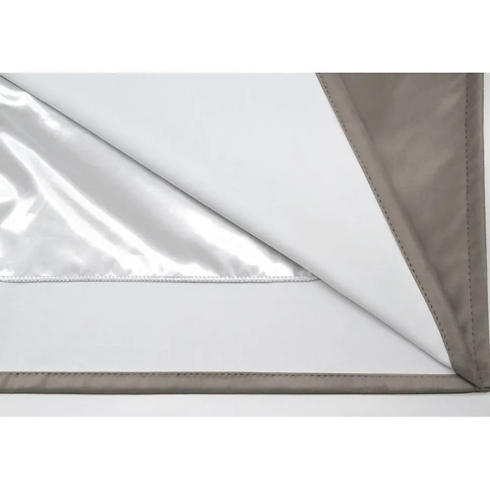 Rideau phonique séparateur pièce Oeillet + bas ourlet Gris MC740 135 x 250 (LxH)
