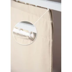 Rideau phonique séparateur Galon (crochets) / passe tringle Beige MC634 140 x 250 (LxH)